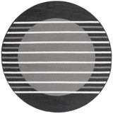 Safavieh Pyramid 6'-7" x 6'-7" Rug in Grey / Ivory Black