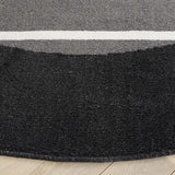 Safavieh Pyramid 6'-7" x 6'-7" Rug in Grey / Ivory Black