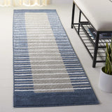 Safavieh Pyramid 2'-2" x 8'-0" Rug in Grey / Ivory Navy