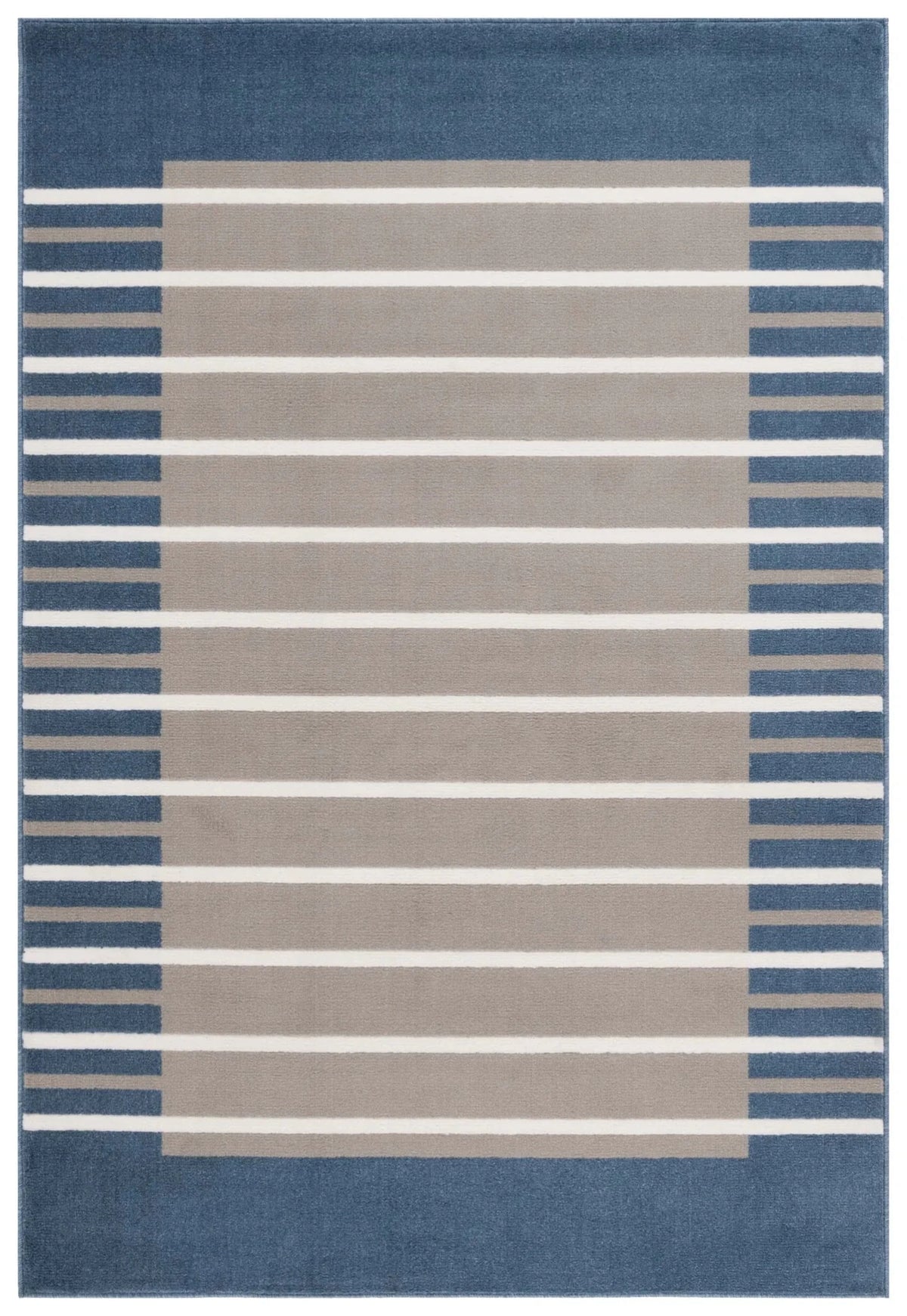 Safavieh Pyramid 4'-5" x 6'-5" Rug in Grey / Ivory Navy
