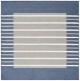 Safavieh Pyramid 6'-7" x 6'-7" Rug in Grey / Ivory Navy