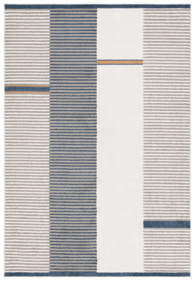 Safavieh Pyramid Pyr234A Grey/Ivory Navy Rug.