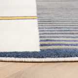 Safavieh Pyramid Pyr234A Grey/Ivory Navy Rug.