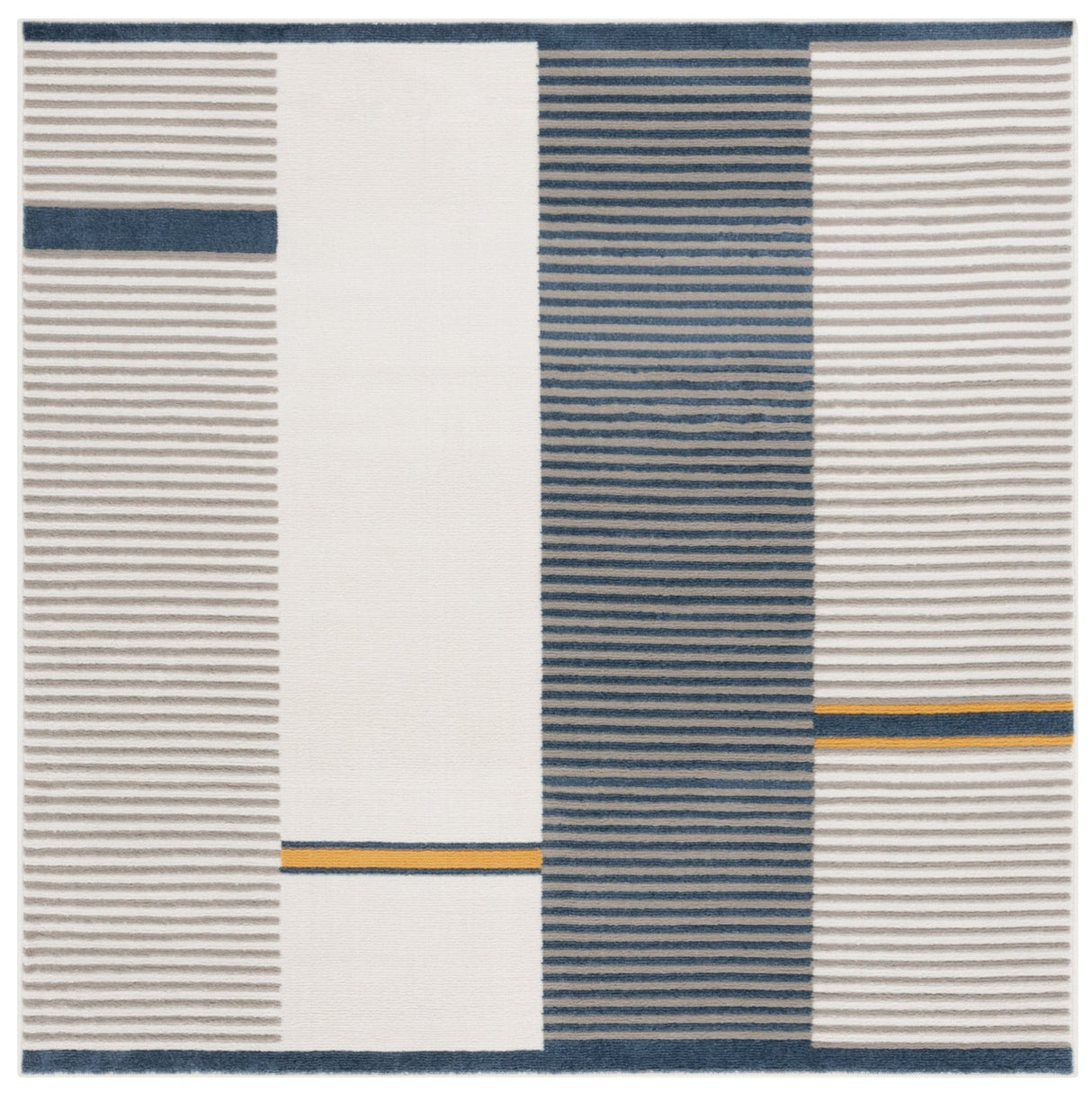 Safavieh Pyramid Pyr234A Grey/Ivory Navy Rug.
