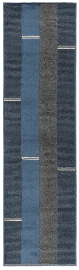 Safavieh Pyramid 2'-2" x 8'-0" Rug in Navy / Grey Black