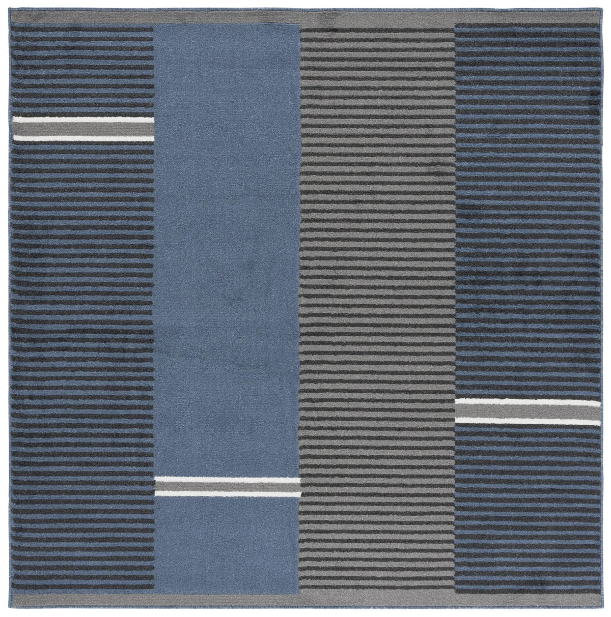 Safavieh Pyramid 6'-7" x 6'-7" Rug in Navy / Grey Black
