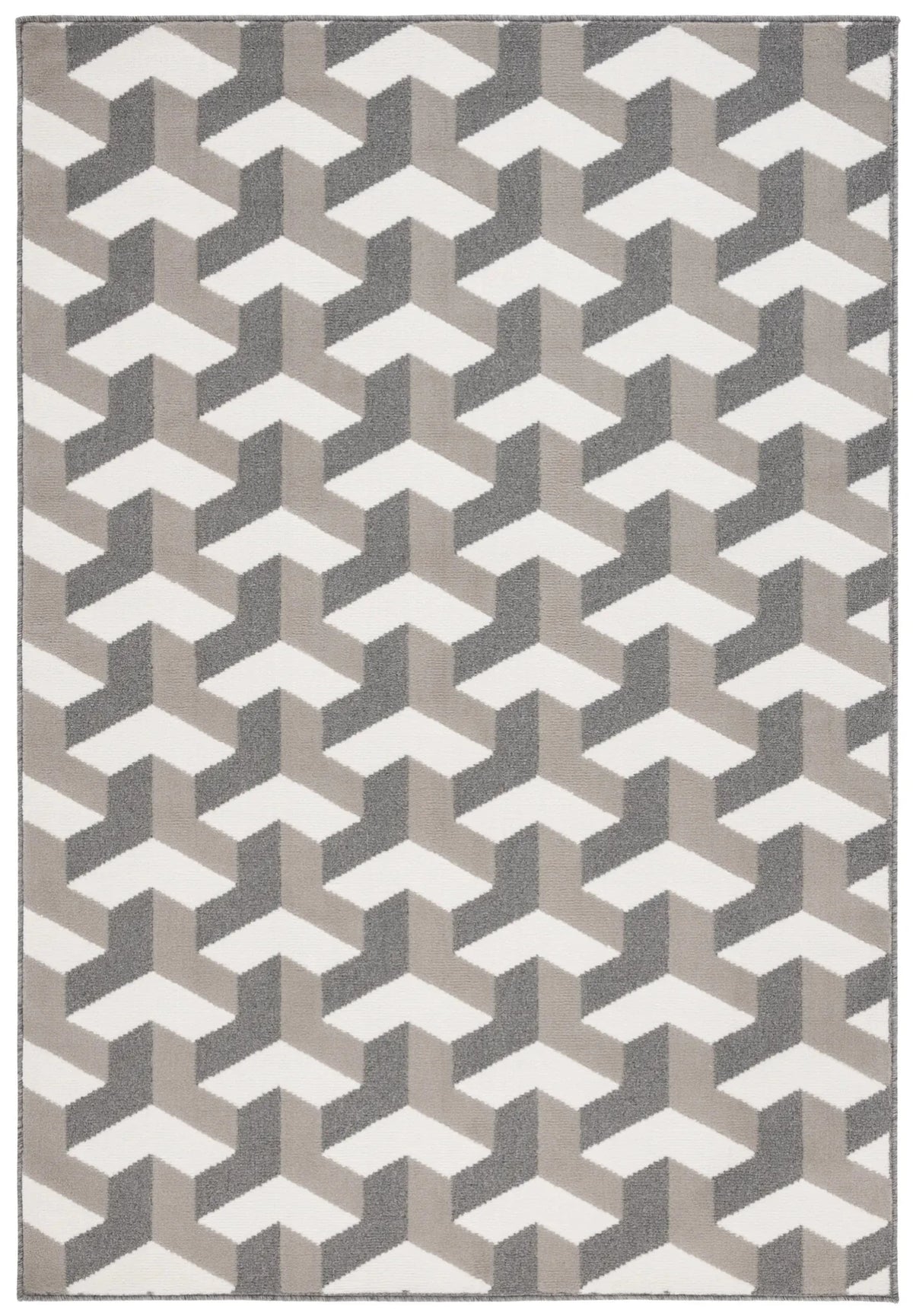 Safavieh Pyramid 4'-5" x 6'-5" Rug in Grey / Ivory