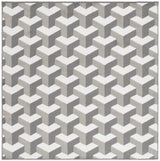 Safavieh Pyramid 6'-7" x 6'-7" Rug in Grey / Ivory