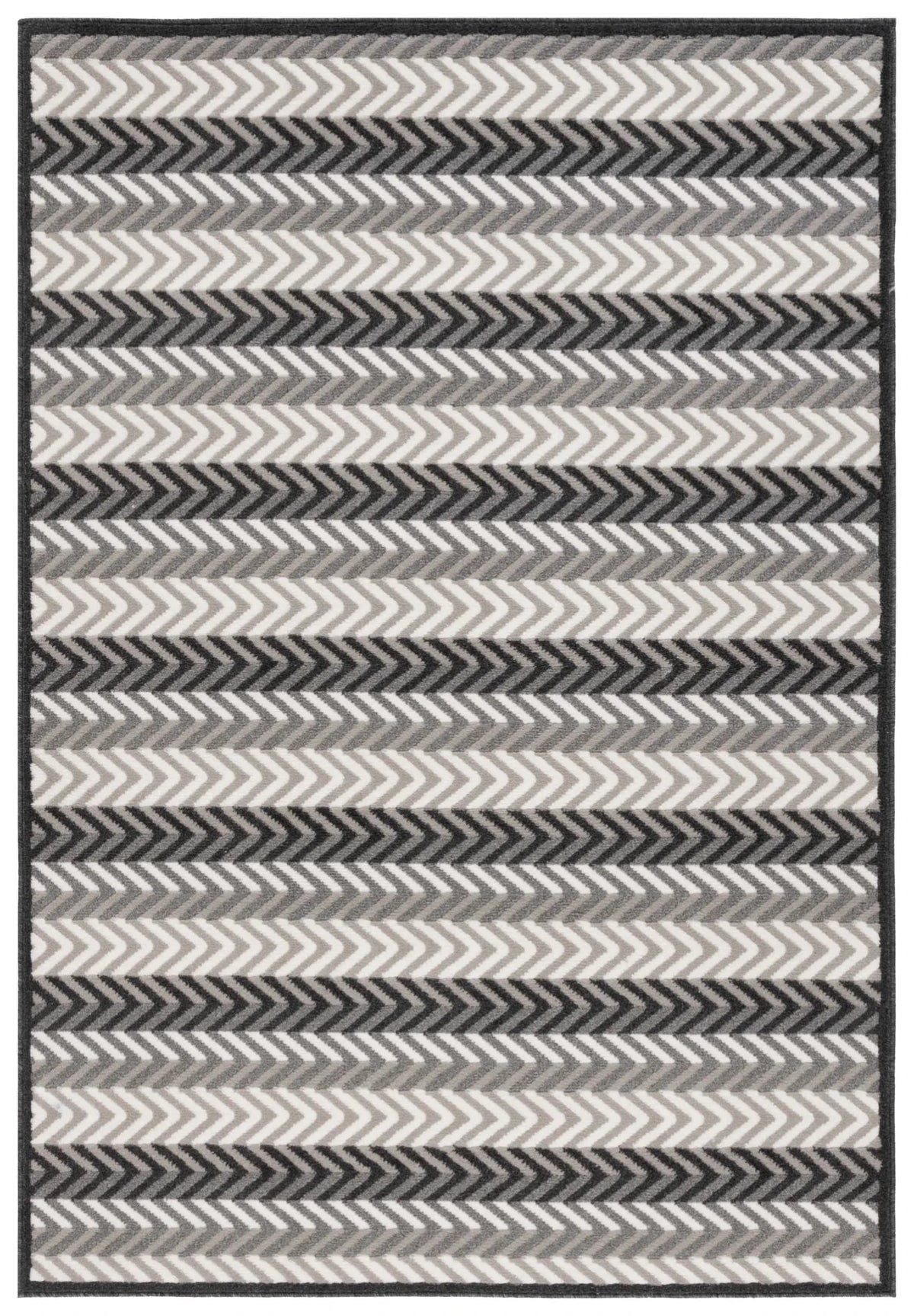 Safavieh Pyramid 4'-5" x 6'-5" Rug in Grey / Ivory Black