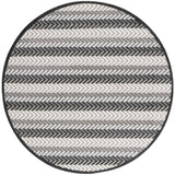 Safavieh Pyramid 6'-7" x 6'-7" Rug in Grey / Ivory Black