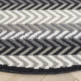 Safavieh Pyramid 6'-7" x 6'-7" Rug in Grey / Ivory Black