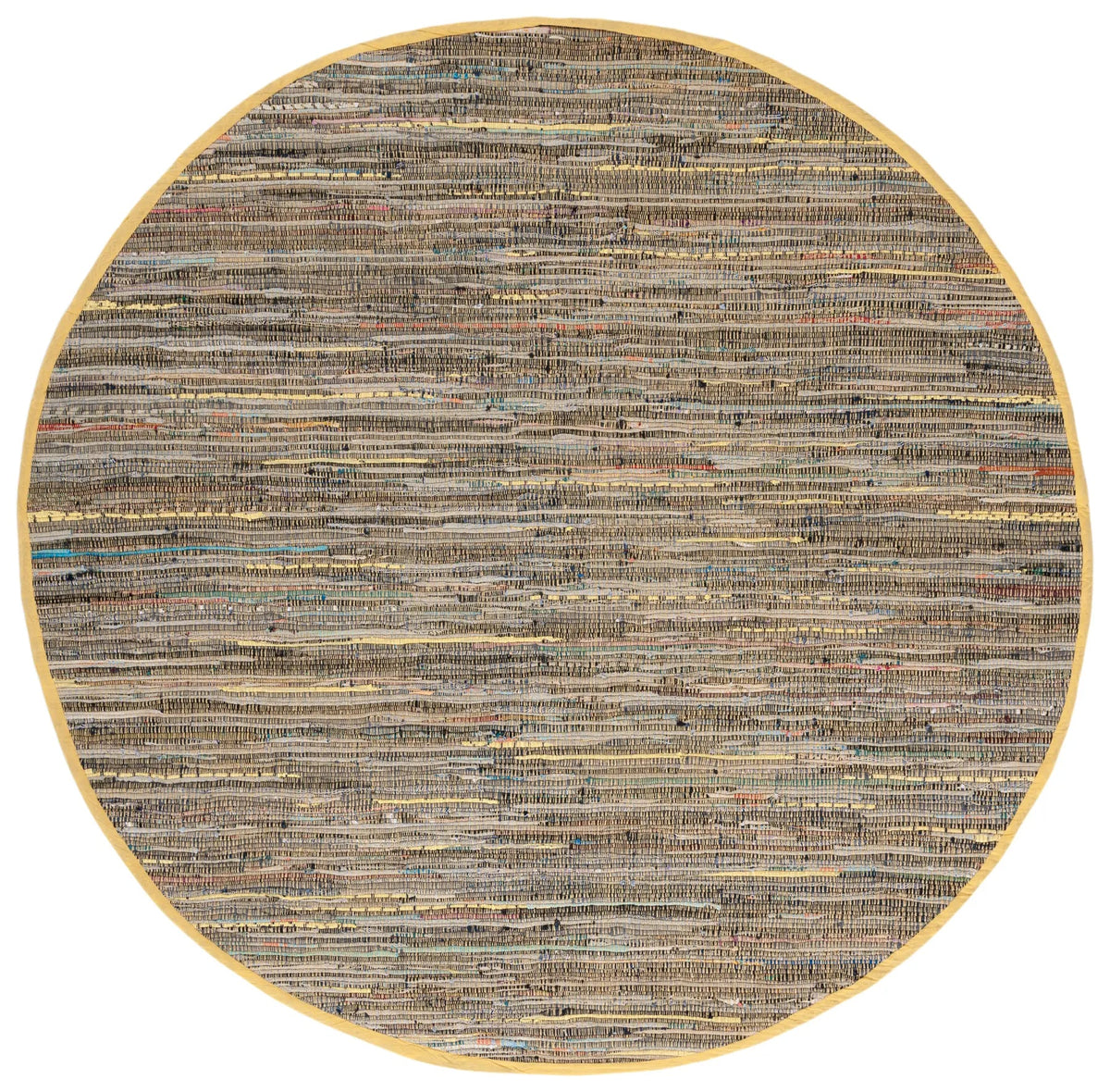 Safavieh Rag Rug 6'-0" x 6'-0" Rug in Yellow / Multi
