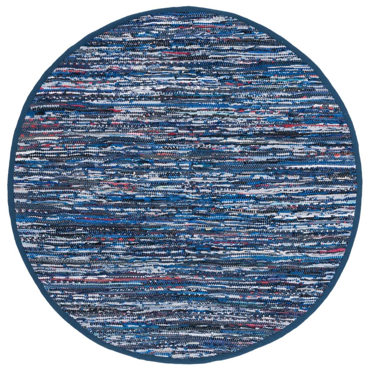 Safavieh Rag Rug 6'-0" x 6'-0" Rug in Blue / Multi
