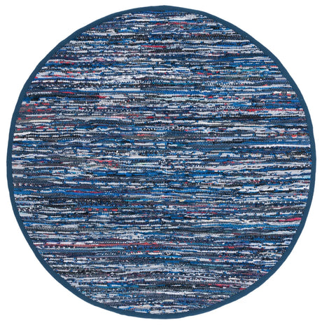 Safavieh Rag Rug 6'-0" x 6'-0" Rug in Blue / Multi