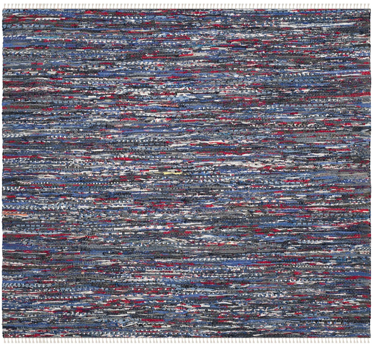 Safavieh Rag Rug 6'-0" x 6'-0" Rug in Blue / Multi
