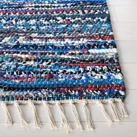 Safavieh Rag Rug 4'-0" x 6'-0" Rug in Blue / Multi