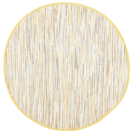 Safavieh Rag Rug 6'-0" x 6'-0" Rug in Gold / Multi