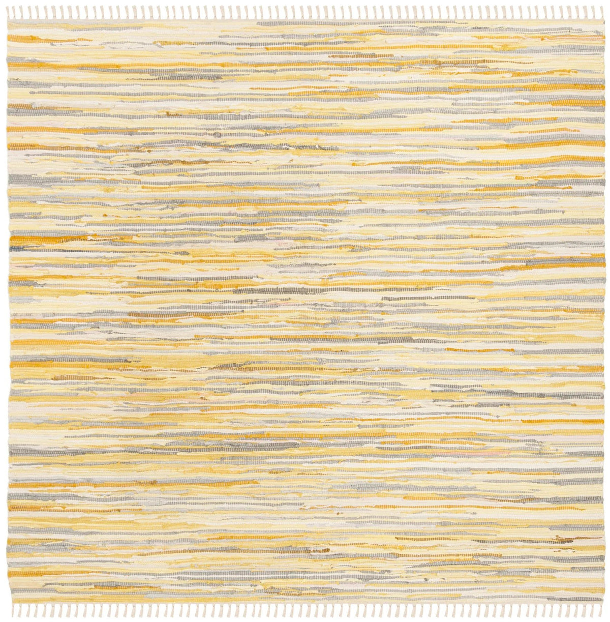 Safavieh Rag Rug 6'-0" x 6'-0" Rug in Gold / Multi