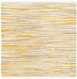 Safavieh Rag Rug 6'-0" x 6'-0" Rug in Gold / Multi