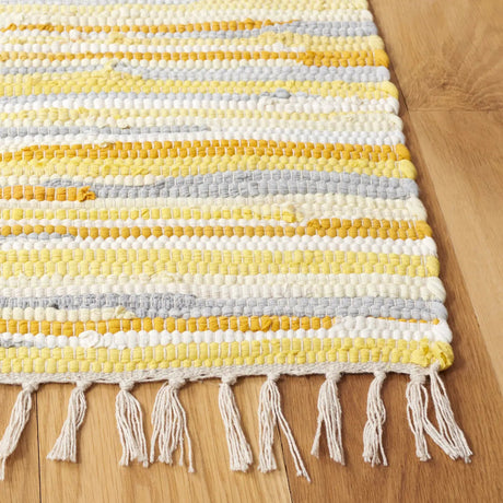 Safavieh Rag Rug 4'-0" x 6'-0" Rug in Gold / Multi