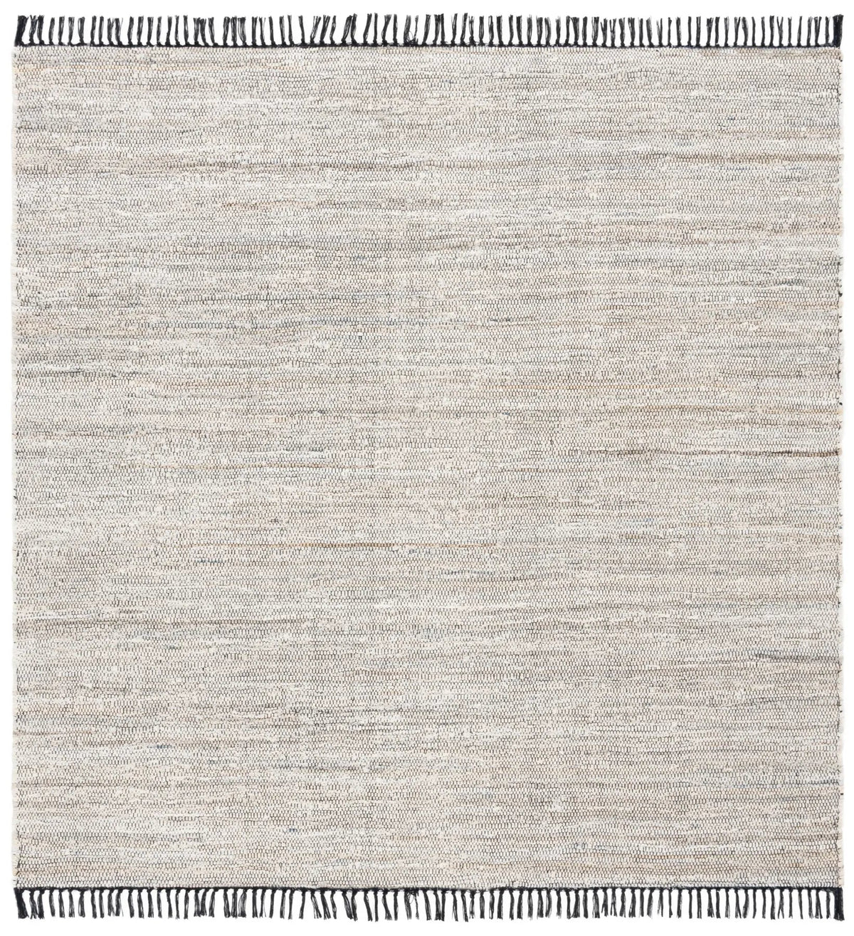 Safavieh Rag Rug 6'-0" x 6'-0" Rug in Ivory / Black