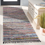 Safavieh Rag Rug 2'-3" x 8'-0" Rug in Black / Pink