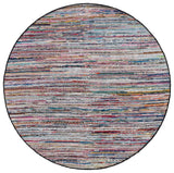 Safavieh Rag Rug 6'-0" x 6'-0" Rug in Black / Pink
