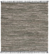 Safavieh Rag Rug 6'-0" x 6'-0" Rug in Dark Green / Black