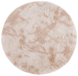Safavieh Rainbow Shag 4'-0" x 4'-0" Rug in Light Beige