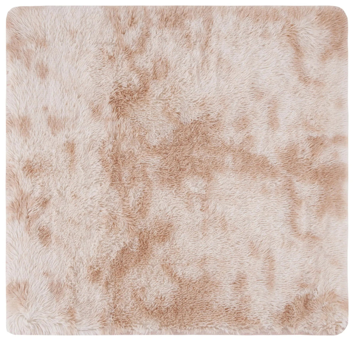 Safavieh Rainbow Shag 4'-0" x 4'-0" Rug in Light Beige
