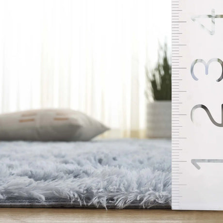 Safavieh Rainbow Shag 4'-0" x 6'-0" Rug in Light Grey