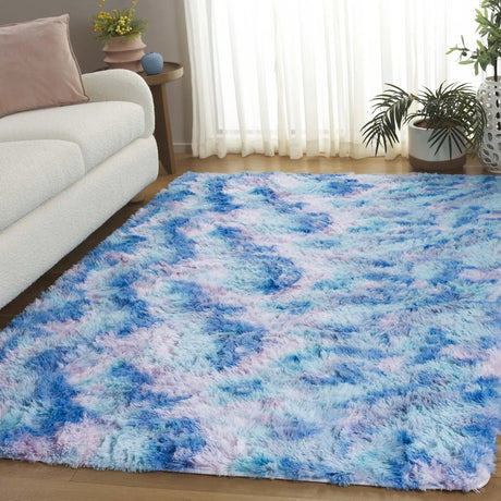 Safavieh Rainbow Shag 4'-0" x 6'-0" Rug in Rainbow / Multi