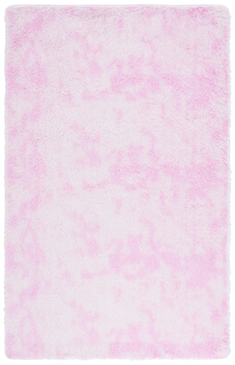 Safavieh Rainbow Shag 4'-0" x 6'-0" Rug in Pink