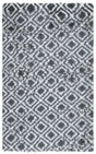 Safavieh Rainbow Shag 4'-0" x 6'-0" Rug in Charcoal / White