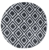 Safavieh Rainbow Shag 4'-0" x 4'-0" Rug in Charcoal / White