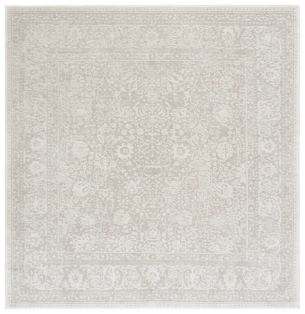 Safavieh Reflection 6'-7" x 6'-7" Rug in White / Ivory