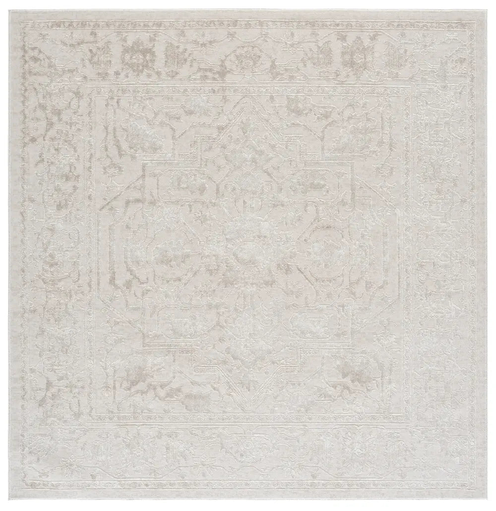 Safavieh Reflection 6'-7" x 6'-7" Rug in Ivory / White