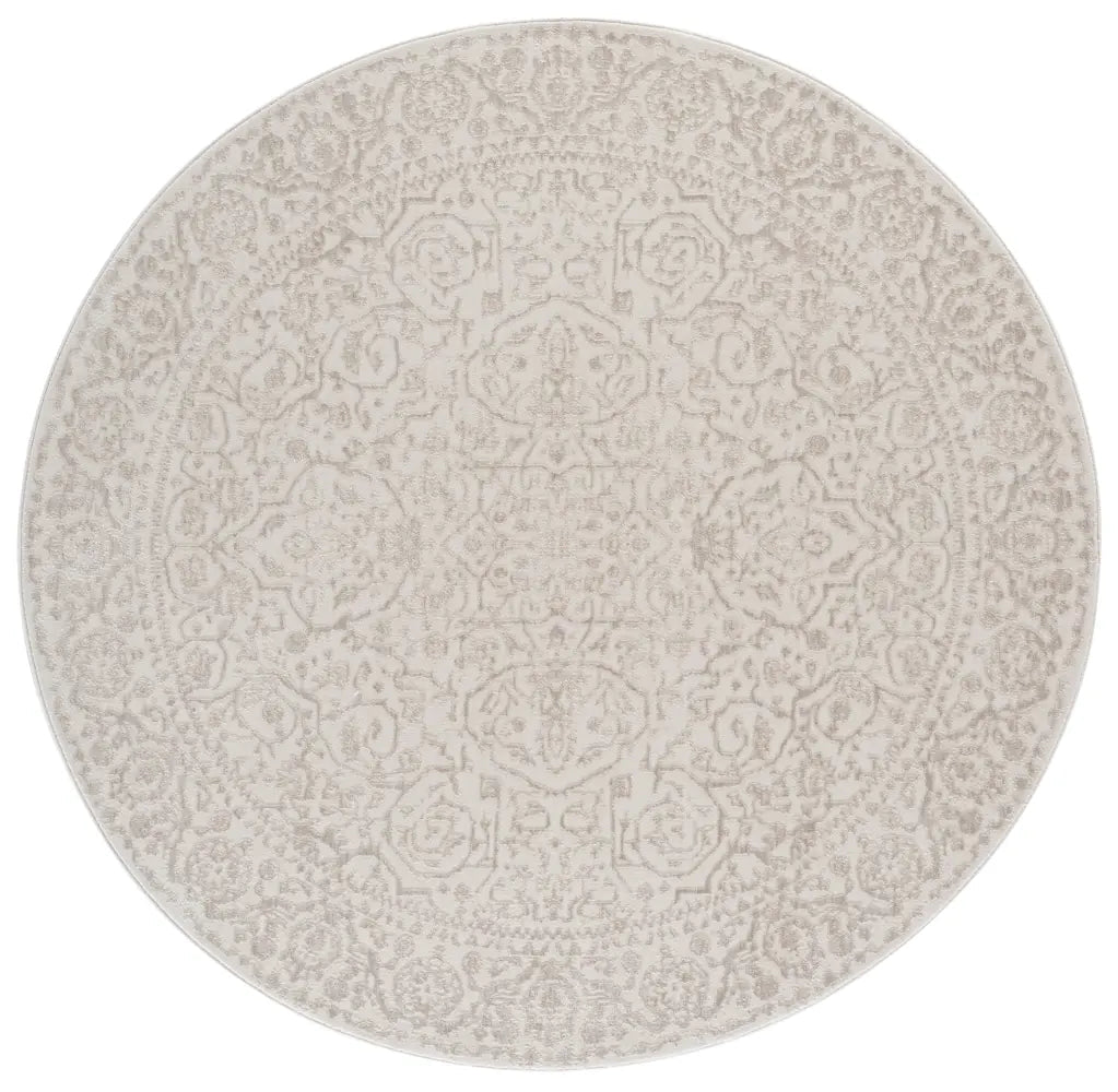 Safavieh Reflection 6'-7" x 6'-7" Rug in Ivory / White
