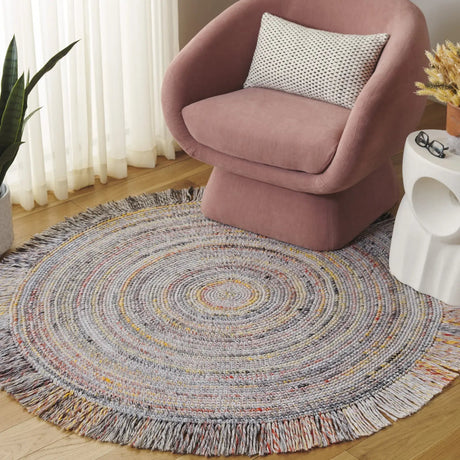 Safavieh Renewal 5'-0" x 5'-0" Rug in Orange / Grey