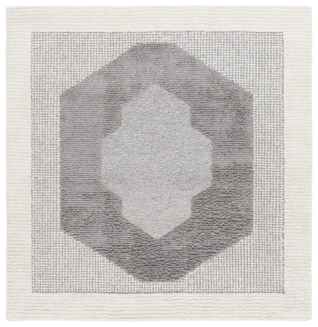 Safavieh Renewal 6'-0" x 6'-0" Rug in Dark Grey / Ivory