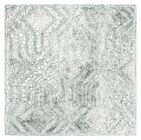 Safavieh Restoration Vintage 6'-0" x 6'-0" Rug in Charcoal / Ivory