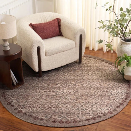 Safavieh Restoration Vintage 6'-0" x 6'-0" Rug in Brown / Ivory