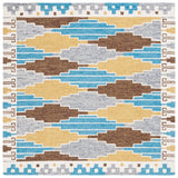 Safavieh Rodeo Drive 6'-0" x 6'-0" Rug in Blue / Ivory