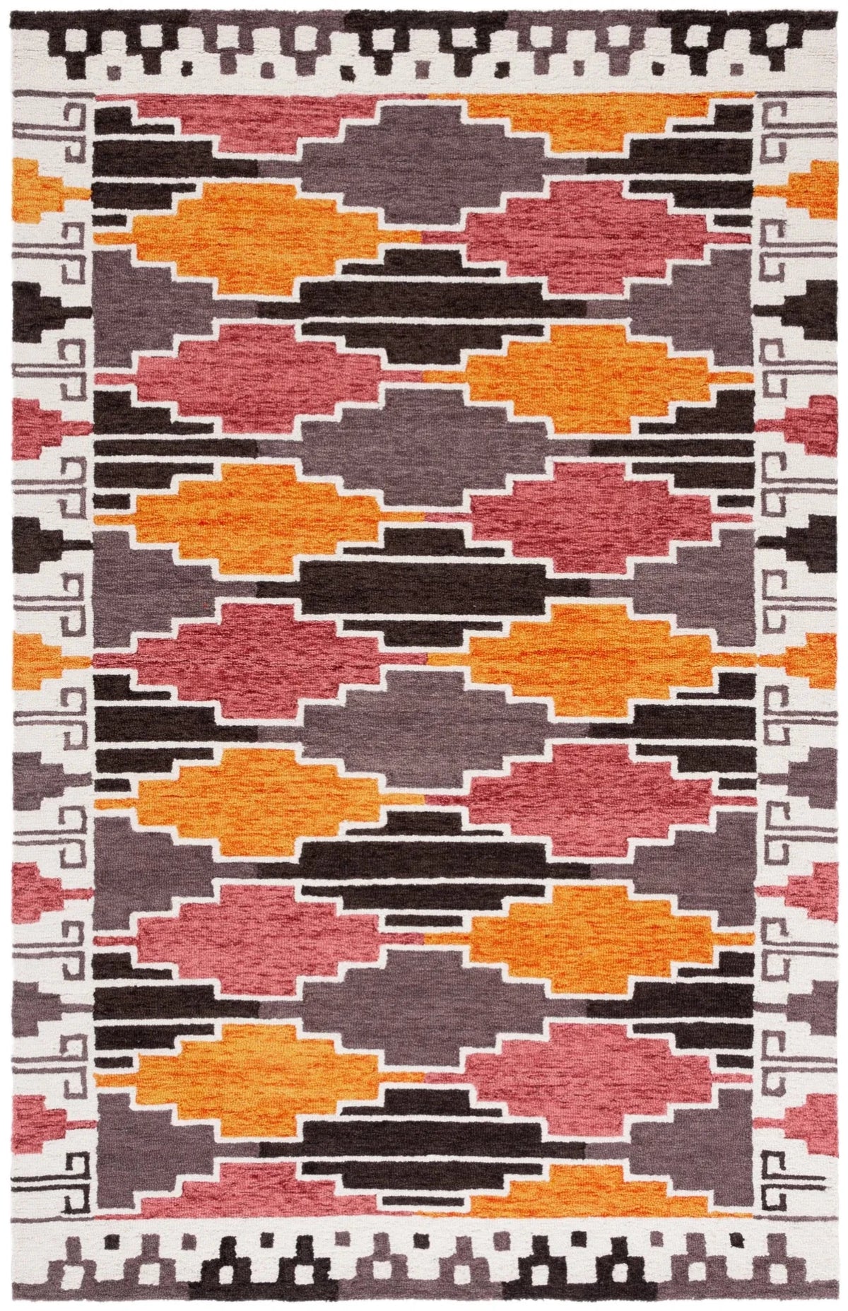 Safavieh Rodeo Drive 4'-0" x 6'-0" Rug in Black / Rust