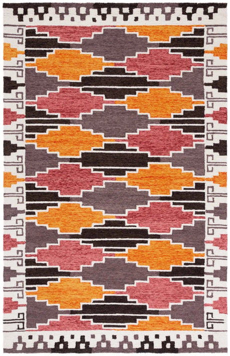 Safavieh Rodeo Drive 4'-0" x 6'-0" Rug in Black / Rust