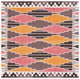 Safavieh Rodeo Drive 6'-0" x 6'-0" Rug in Black / Rust
