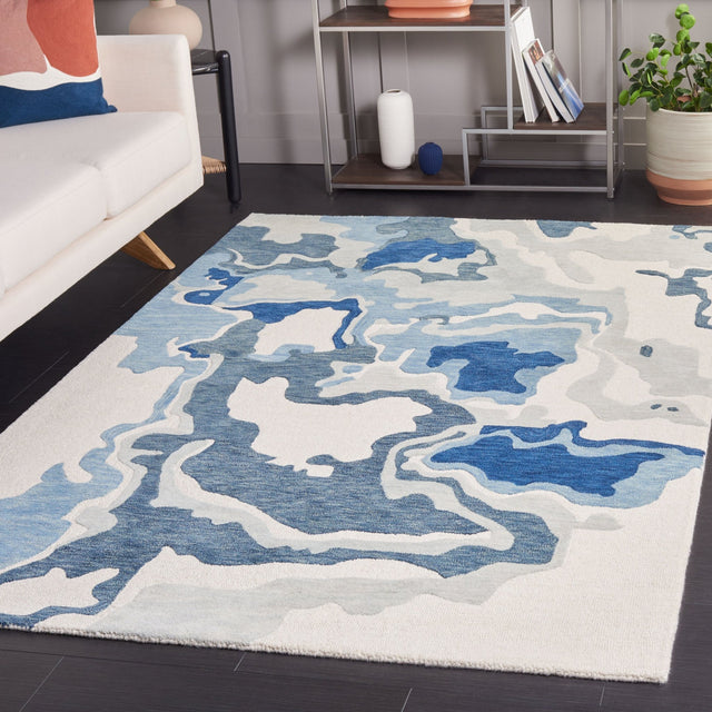 Safavieh Rodeo Rd405N Ivory/Navy Rug.