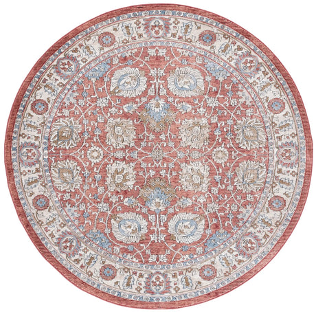 Safavieh Rosewood 6'-7" x 6'-7" Rug in Ivory / Red