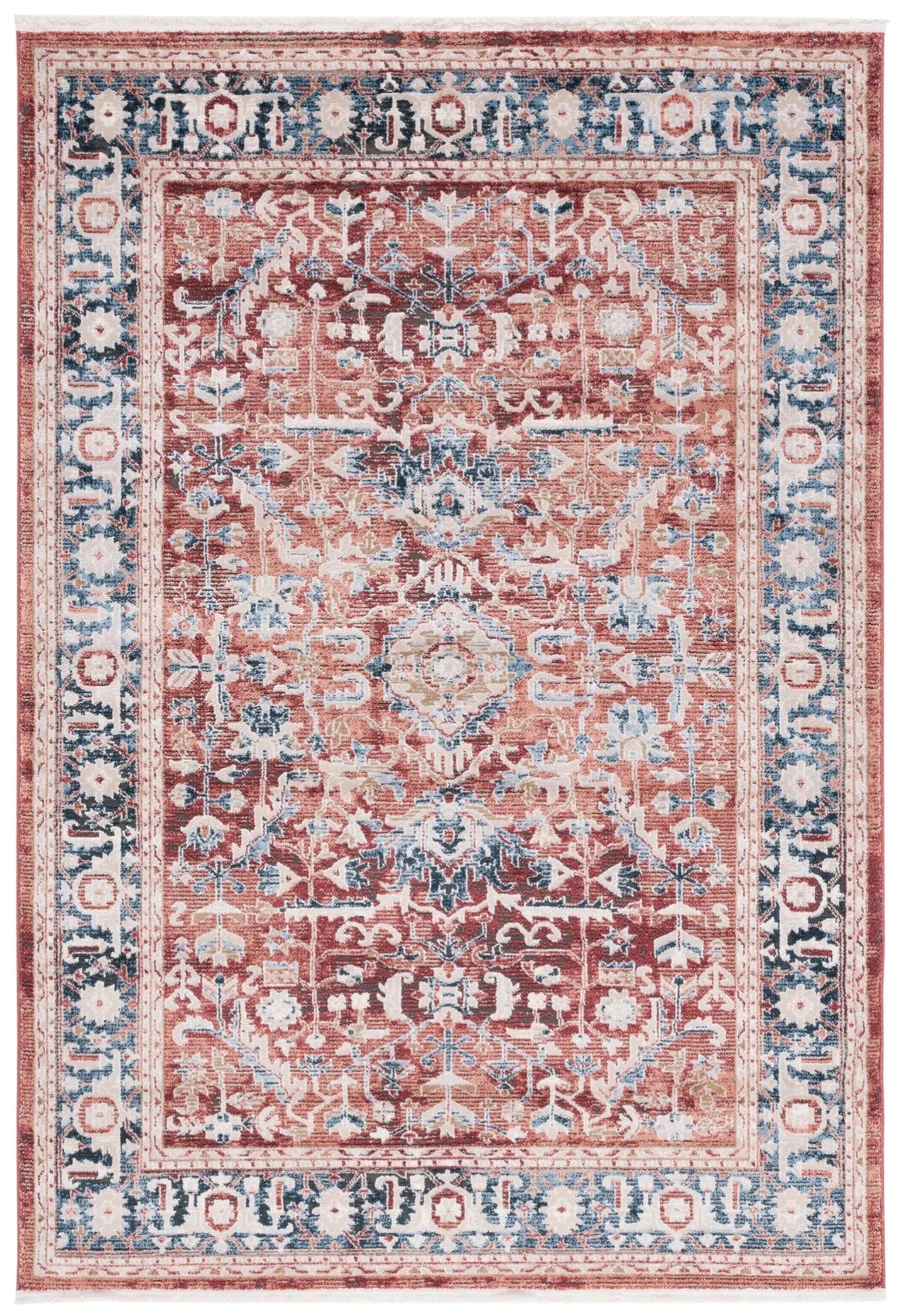 Safavieh Rosewood 4'-0" x 6'-0" Rug in Blue / Red