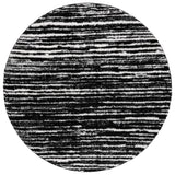 Safavieh Rumi Shag 6'-7" x 6'-7" Rug in Black / Ivory